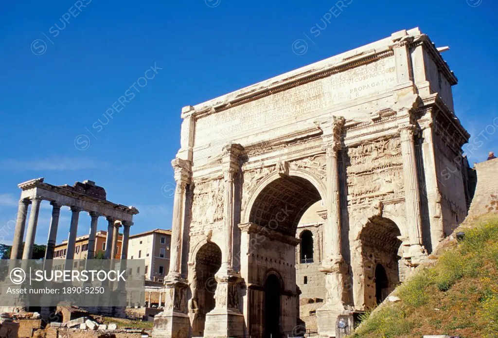 Arch of Septimus Severus, early 3rd century, Roman Forum, Rome, Lazio, Italy, Europe