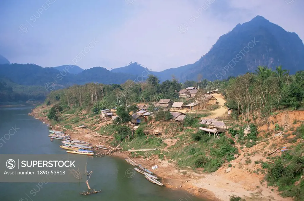 Landscape, Muang Ngoy, River Nam Ou, Laos, Indochina, Southeast Asia, Asia
