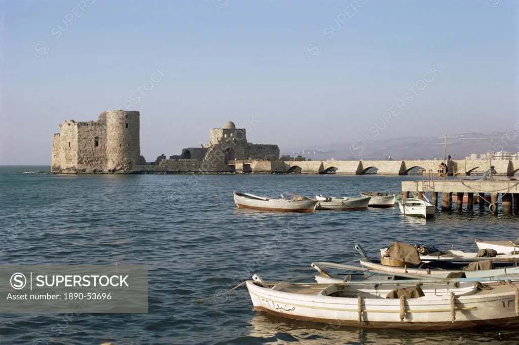 The 13th century Crusader castle, Sidon, Lebanon, Middle East