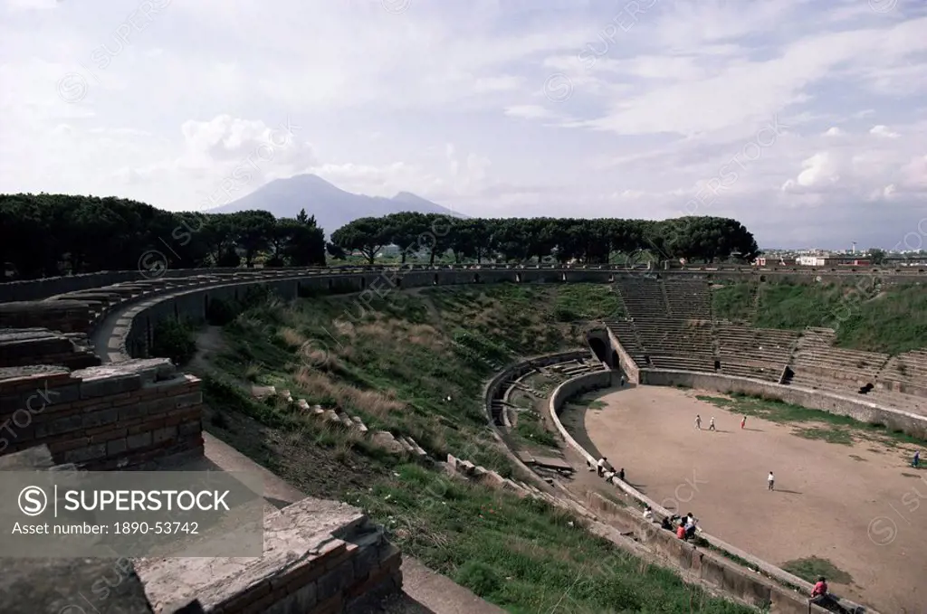 Amphitheatre, Pompeii, UNESCO World Heritage Site, Campania, Italy, Europe