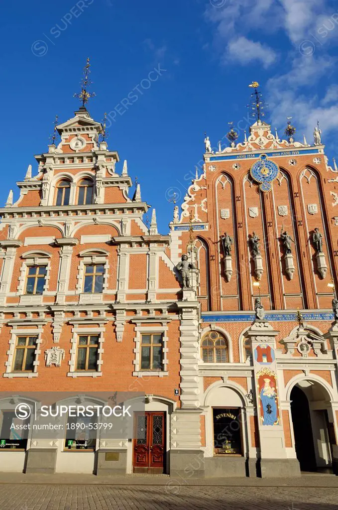 House of the Blackheads, melngalvju nams, Town Hall Square, Ratslaukums, Riga, Latvia, Baltic States, Europe