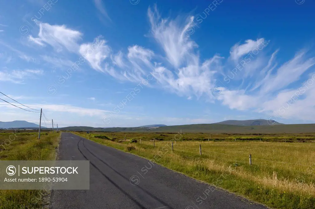 Big sky over Achill Island, County Mayo, Connacht, Republic of Ireland, Europe
