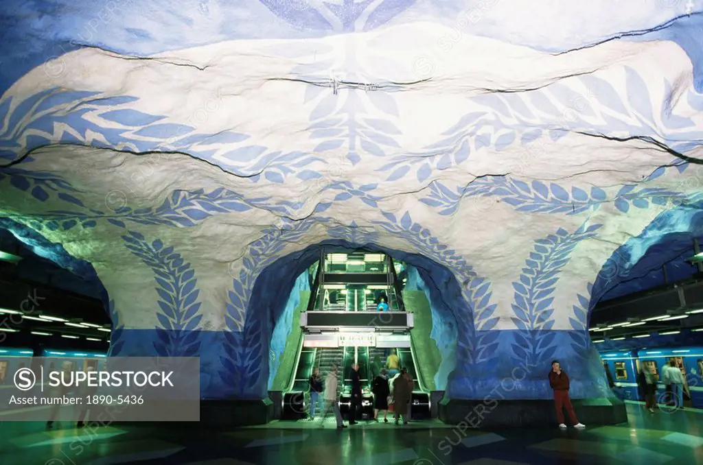 Underground station, Stockholm, Sweden, Scandinavia, Europe