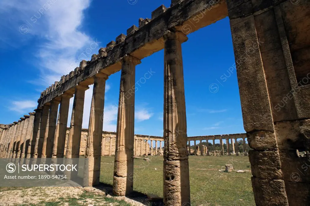 Gymnasium, Cyrene, UNESCO World Heritage Site, Cyrenaica, Libya, North Africa, Africa
