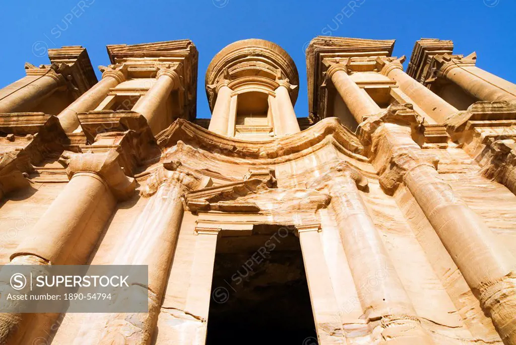 The Monastery El Deir, Petra, UNESCO World Heritage Site, Jordan, Middle East