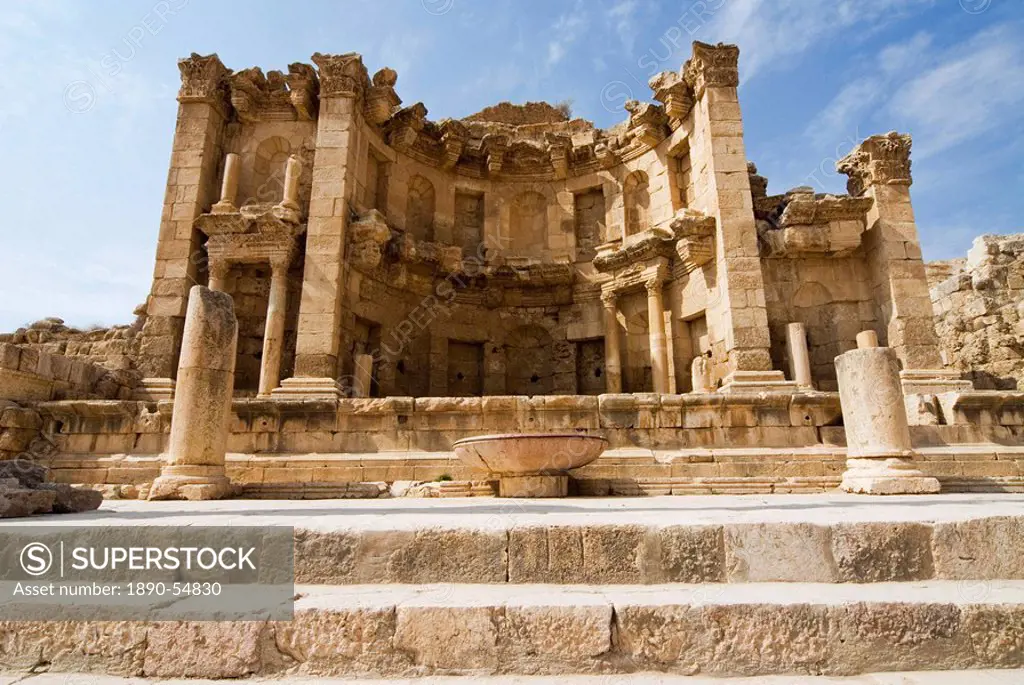 The Nymphaeum, Jerash Gerasa, a Roman Decapolis City, Jordan, Middle East