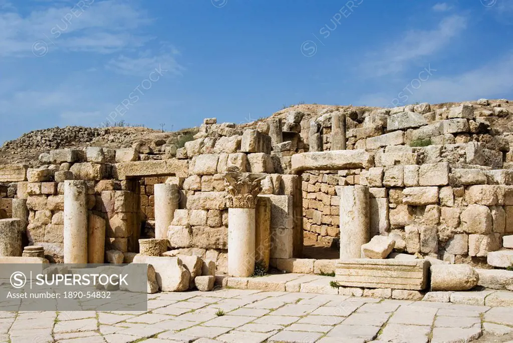South Decumanus, Jerash Gerasa, a Roman Decapolis City, Jordan, Middle East