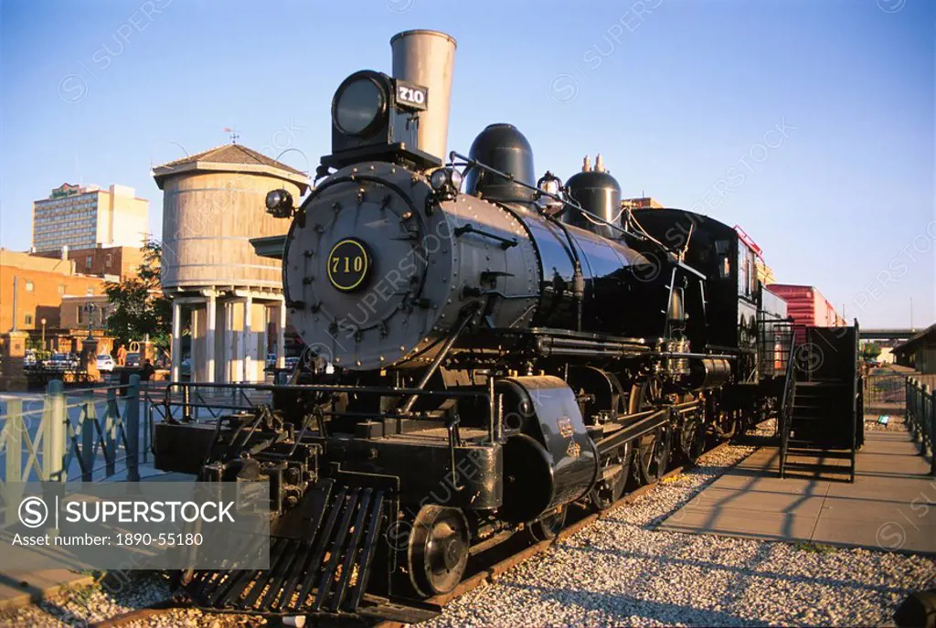 Locomotive, Haymarket District, Lincoln, Nebraska, United States of America, North America