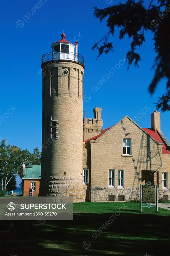 Old Mackinac Point Lighthouse, Mackinaw City, Michigan, United States of America, North America