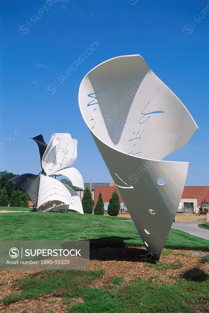 Torn Notebook sculpture, Lincoln, Nebraska, United States of America, North America
