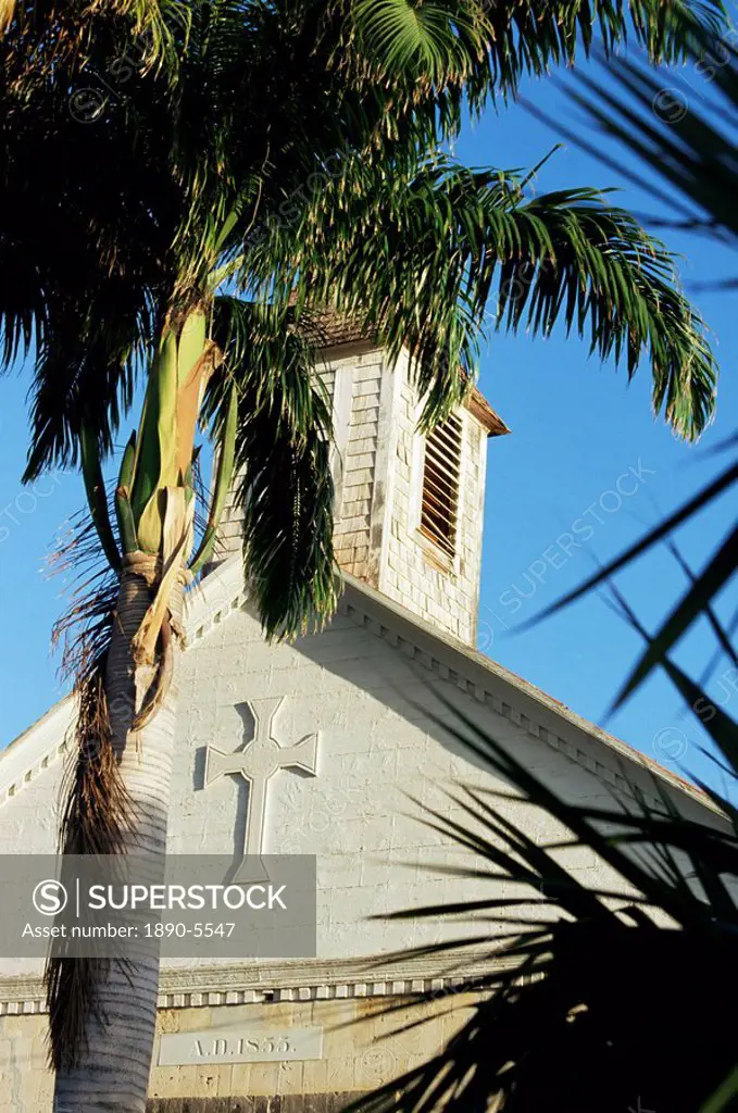 Episcopal Anglican church, dating from 1855, Gustavia, St. Barthelemy, West Indies, Central America
