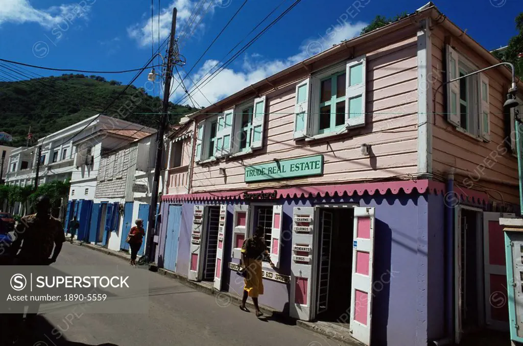 Main street, Road Town, Tortola, British Virgin Islands, West Indies, Caribbean, Central America