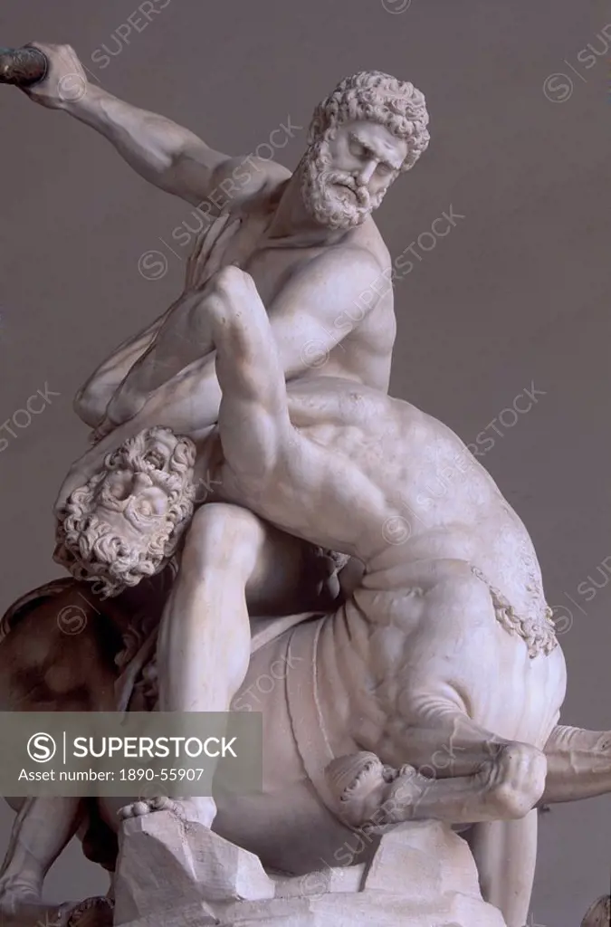 Hercules and Nessus by Giambologna, Loggia della Signoria, Florence Firenze, Tuscany, Italy, Europe