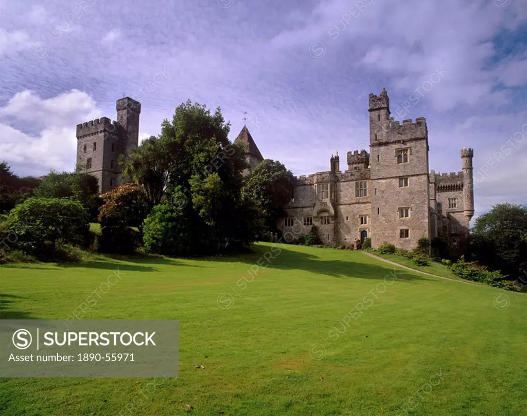 Lismore Castle dating from the 12th century, renovated in the 19th century, Lismore Lios Mor, County Waterford, Munster, Republic of Ireland, Europe