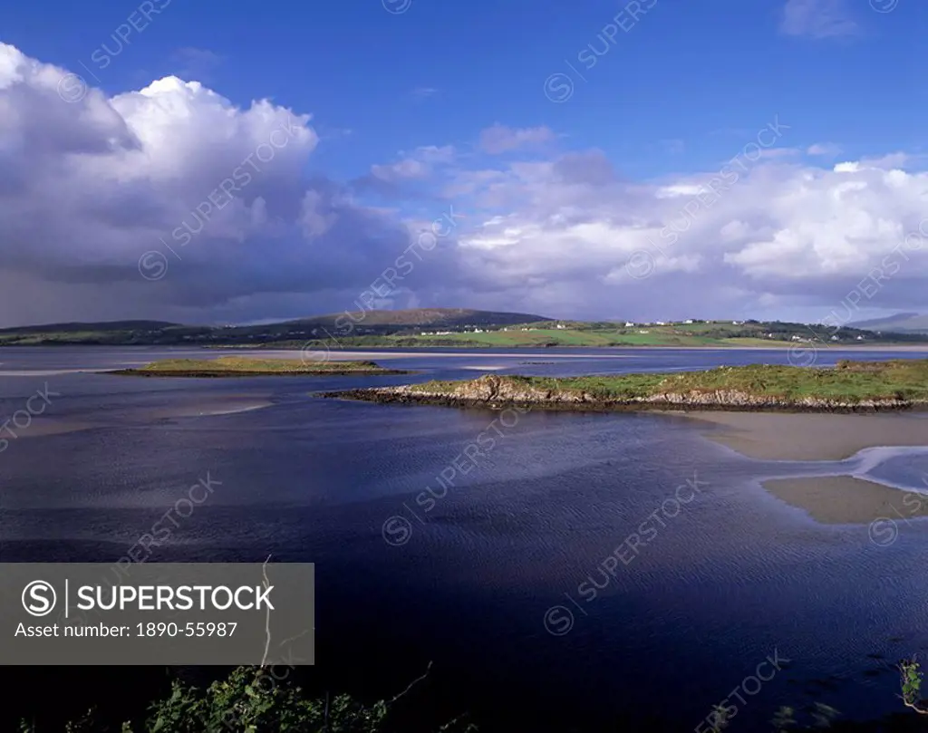 Sand spits in Gweebarra Bay, near Maas, County Donegal, Ulster, Republic of Ireland, Europe