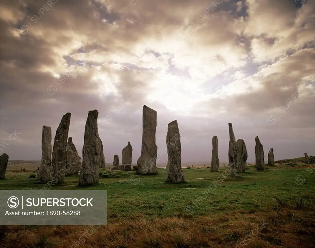 Stone Circle dating from between 3000 and 1500BC, Callanish, Isle of Lewis, Outer Hebrides, Scotland, United Kingdom, Europe