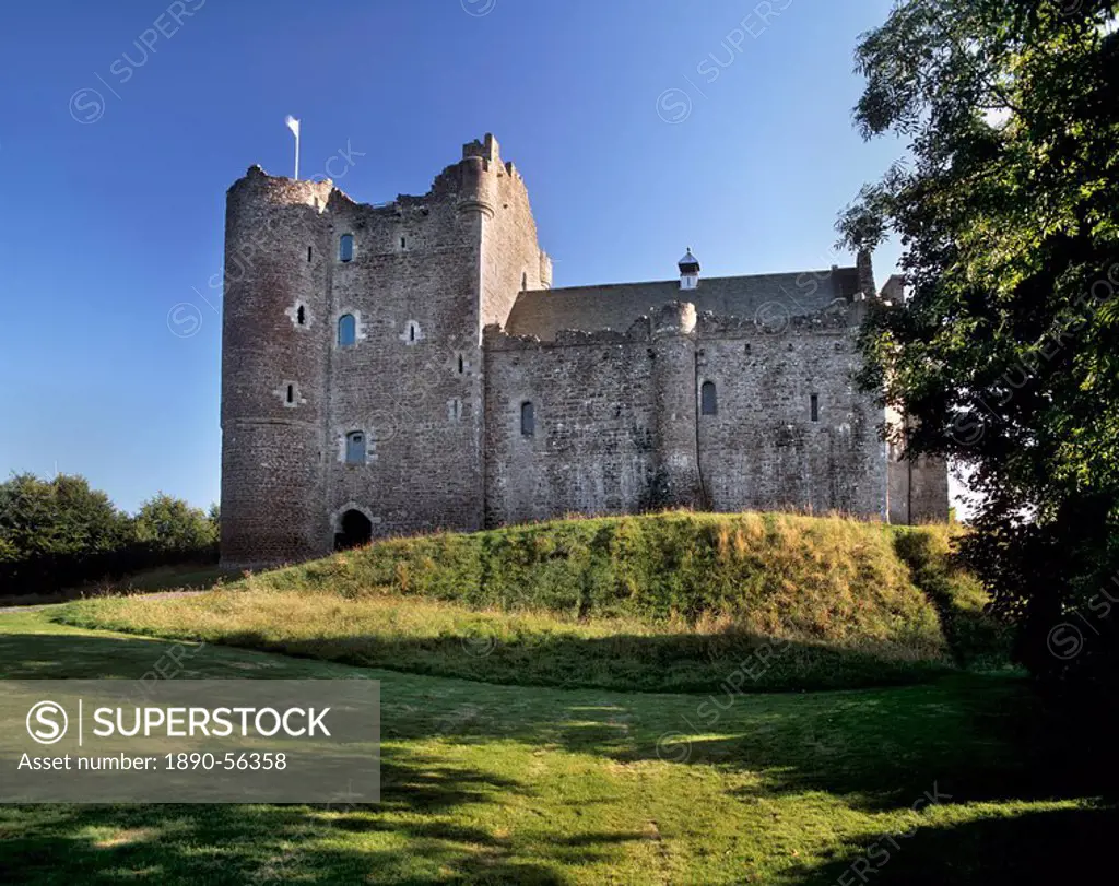 Doune Castle dating from the 14th century built for the Regent Albany, Doune, near Stirling, Scotland, United Kingdom, Europe