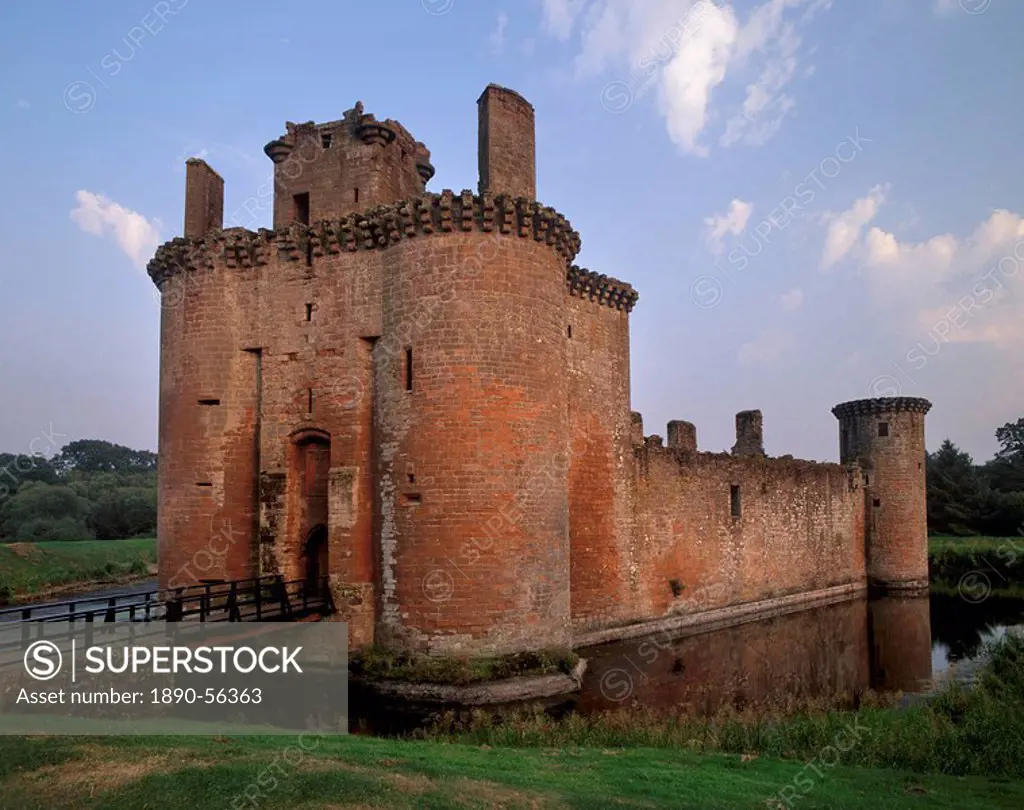 Caerlaverock Castle dating from the 13th century, near Dumfries, Dumfries and Galloway, Scotland, United Kingdom, Europe