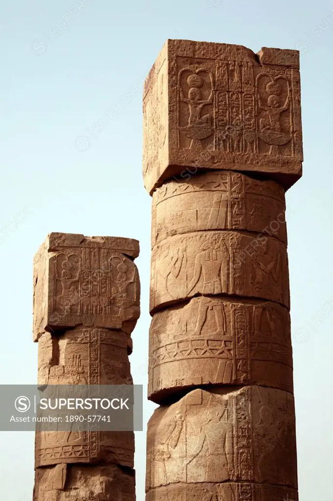 The Temple of Amun, one of the Meroitic temples of Naqa, Sudan, Africa