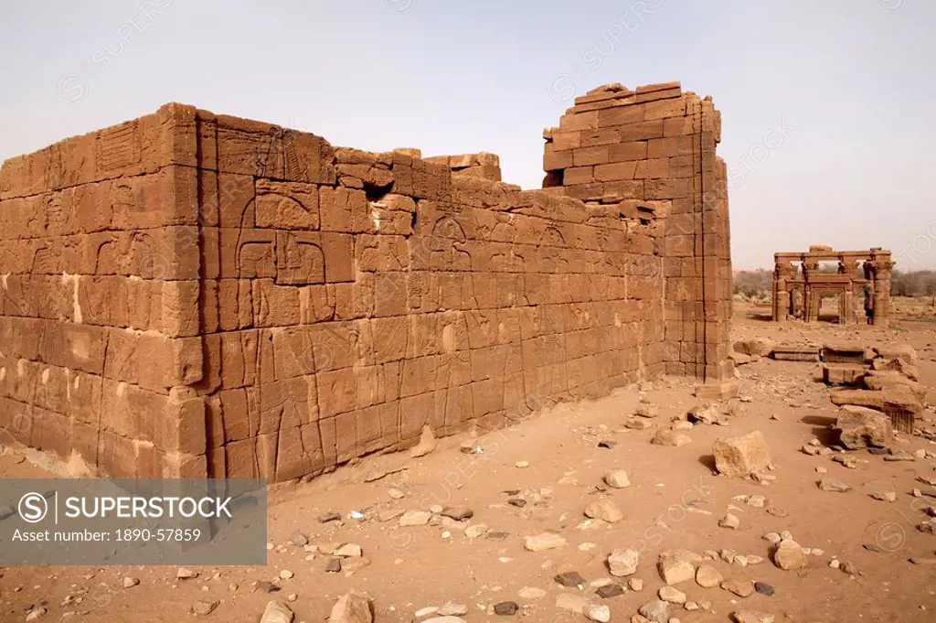 The Lion Temple, one of the Meroitic temples of Naqa, Sudan, Africa