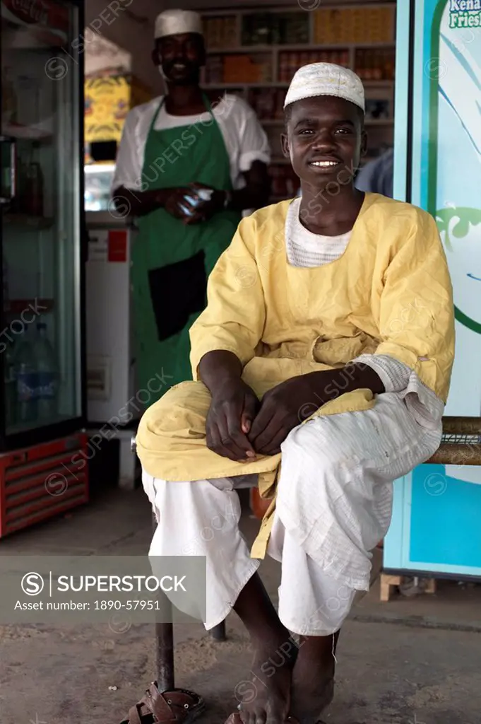 Sudanese shopkeepers, Dongola, Sudan, Africa