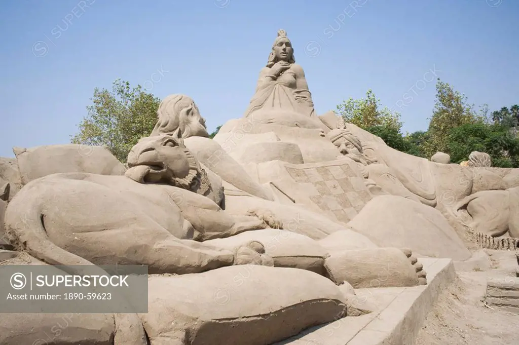Sand Sculptures, Antalya, Anatolia, Turkey, Asia Minor, Eurasia