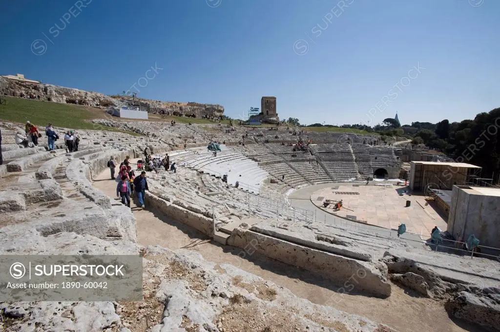 The Greek Theatre, Syracuse, Sicily, Italy, Europe