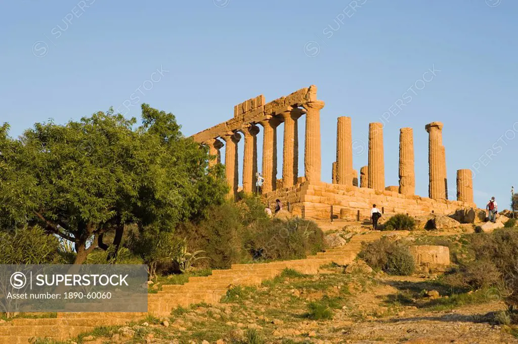 Temple of Hera, Valley of the Temples Valle dei Templi, Agrigento, UNESCO World Heritage Site, Sicily, Italy, Europe