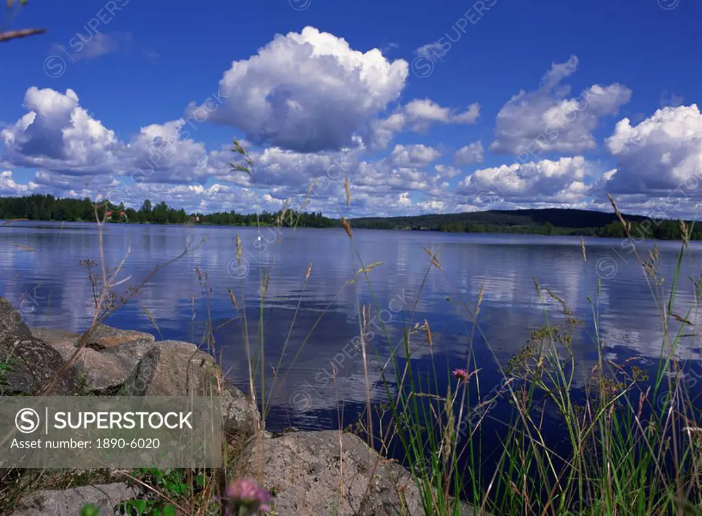 Lake at Ramen, north of Filipstad, in summer, Eastern Varmland, Sweden, Scandinavia, Europe