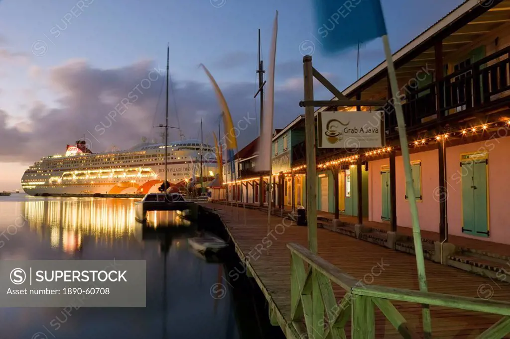 Heritage Quay shopping district in St. John´s, Antigua, Leeward Islands, West Indies, Caribbean, Central America