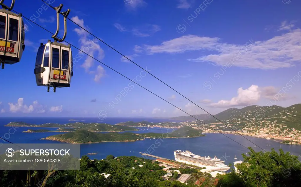 Charlotte Amalie Tramway, capital of United States Virgin Islands, West Indies, Caribbean, Central America