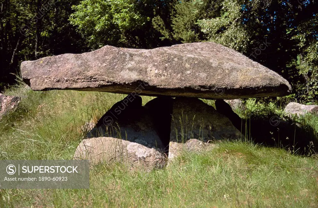 Five thousand year old dolmen in Tanum Kommune, Langdosen, Bohuslan, Sweden, Scandinavia, Europe