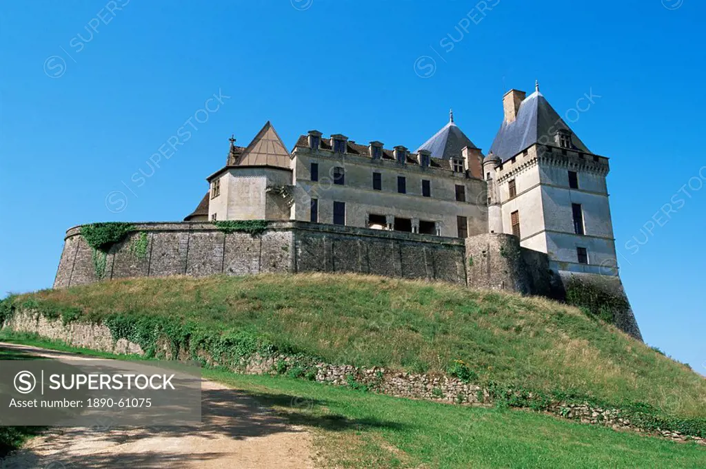 Chateau at Biron, southwest of Bergerac, Lot_et_Garonne, Aquitaine, France, Europe