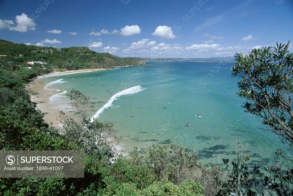 Watego´s Beach, a popular surf break between Byron Bay and Cape Byron in the far north of the state, New South Wales N.S.W., Australia, Pacific