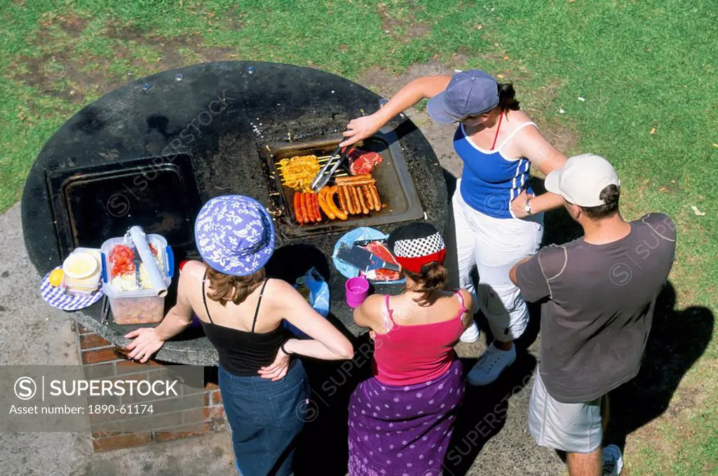 Barbecue at Tamarama, south of Bondi in the eastern suburbs, Sydney, New South Wales, Australia, Pacific