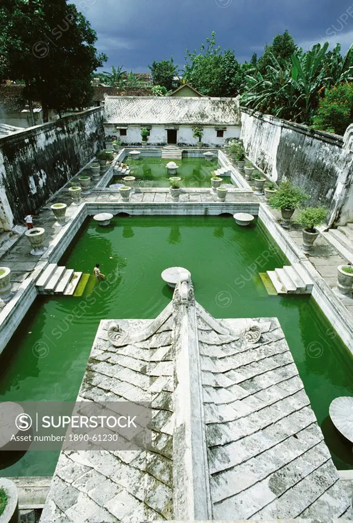 Swimming pools where the court princesses would bathe, at Taman Sari, the Water Castle, a vast pleasure palace built in 1761 by Sultan Hamengku Buwono...