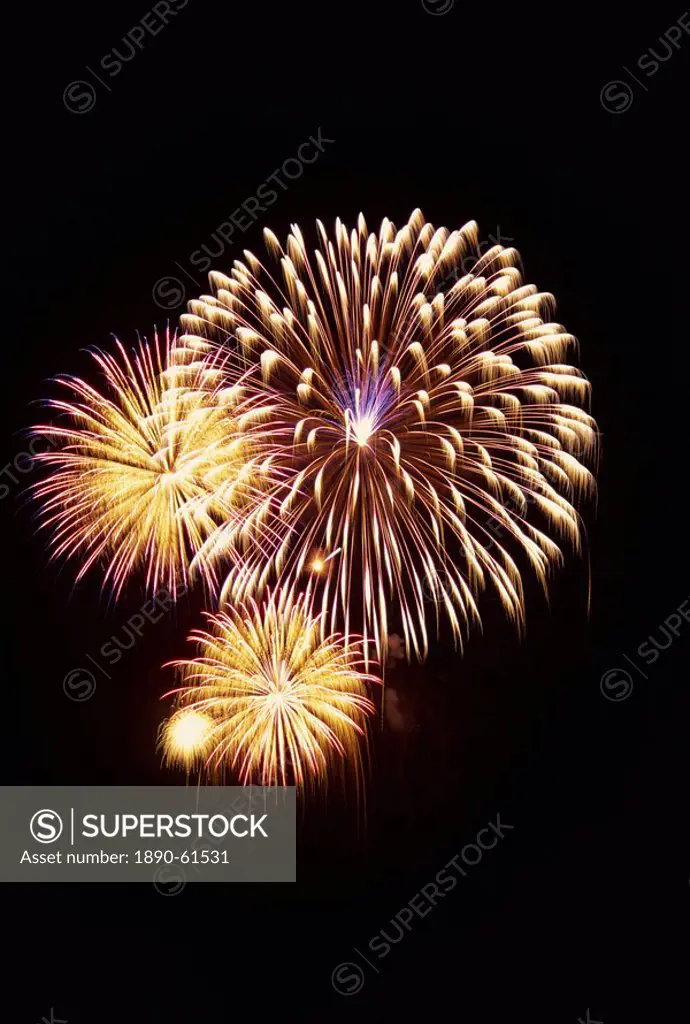 Fourth of July firework display, Portsmouth, Rhode Island, New England, United States of America, North America