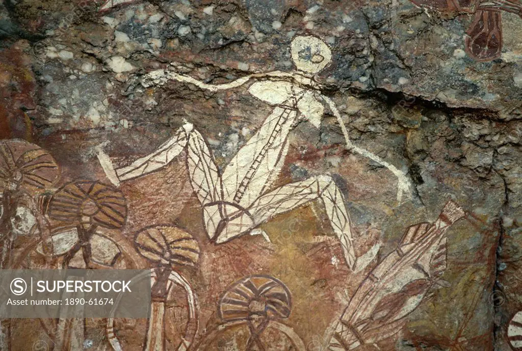 Barrginj, wife of Namarrgon the Lightning Man, one of the supernatural ancestors depicted at the aboriginal rock art site at Nourlangie Rock in Kakadu...