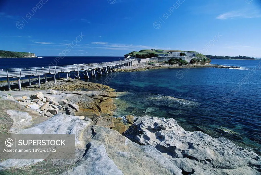 Bare Island, built in1885 against feared Russian attack at La Perouse in Botany Bay National Park, La Perouse was a Frenchman who came here only six d...
