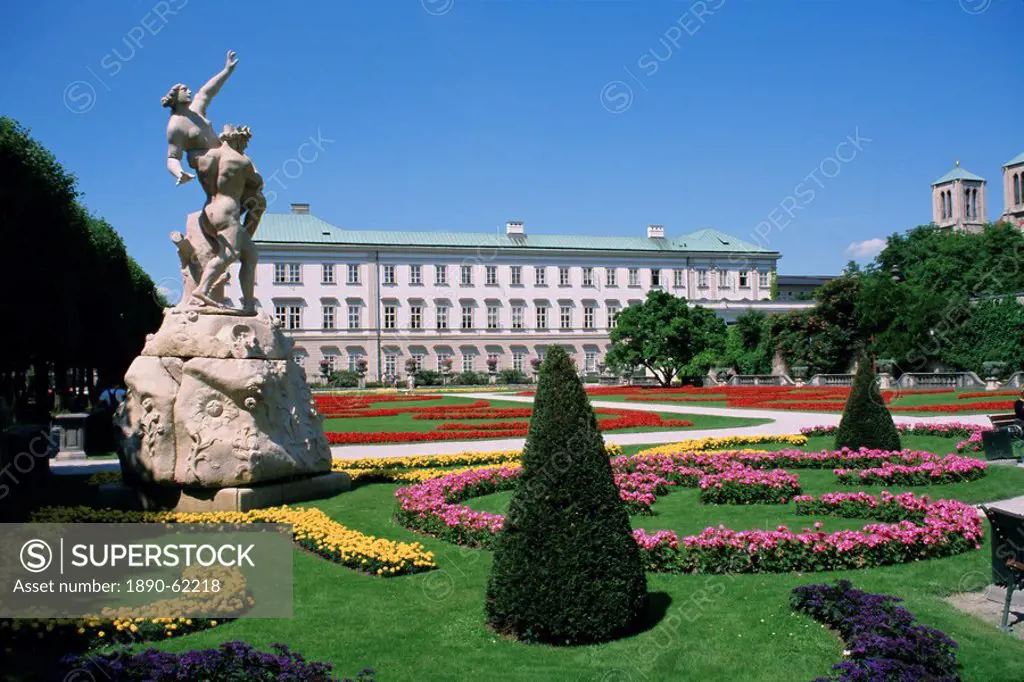 Mirabell Gardens and Schloss Mirabell, Salzburg, Austria, Europe