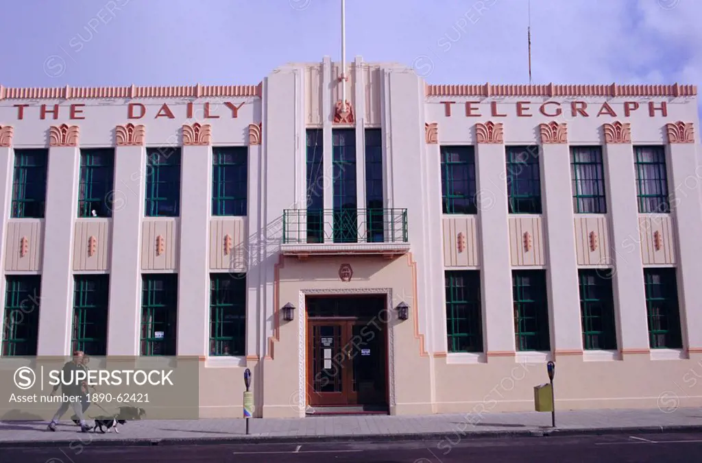 The Daily Telegraph Building, Art Deco capital 1930s, Napier, Hawkes Bay, North Island, New Zealand, Pacific