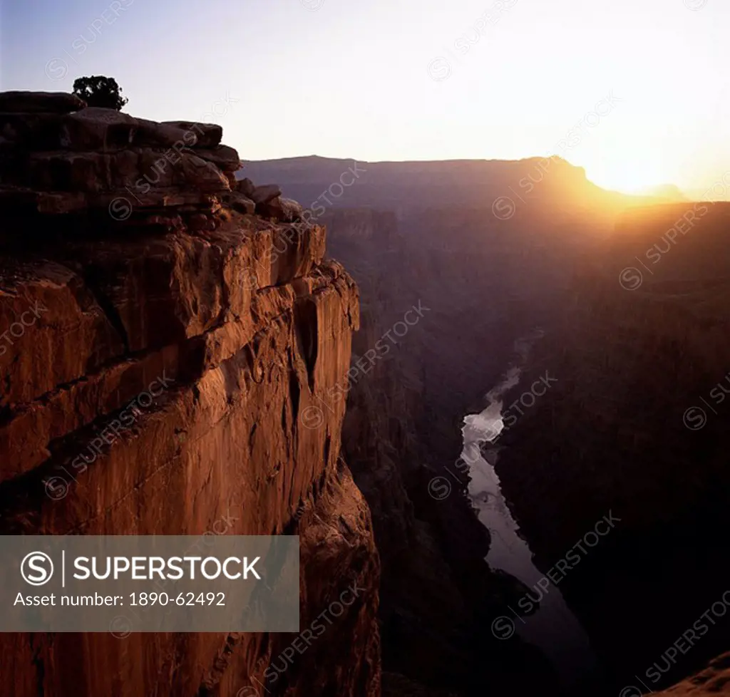 West Rim at sunrise, Grand Canyon, UNESCO World Heritage Site, Arizona, United States of America U.S.A., North America