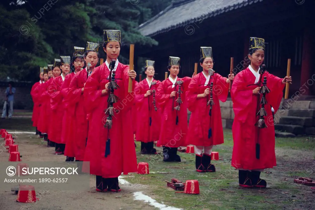 Confucian ceremony, Chonghyo Shrine, Seoul, South Korea, Korea, Asia