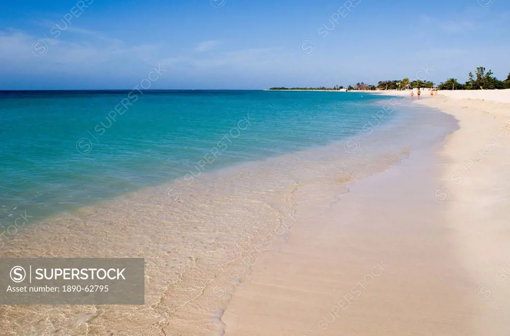 Calm sea and the beach at Playa Ancon, Trinidad, Cuba, West Indies, Caribbean, Central America