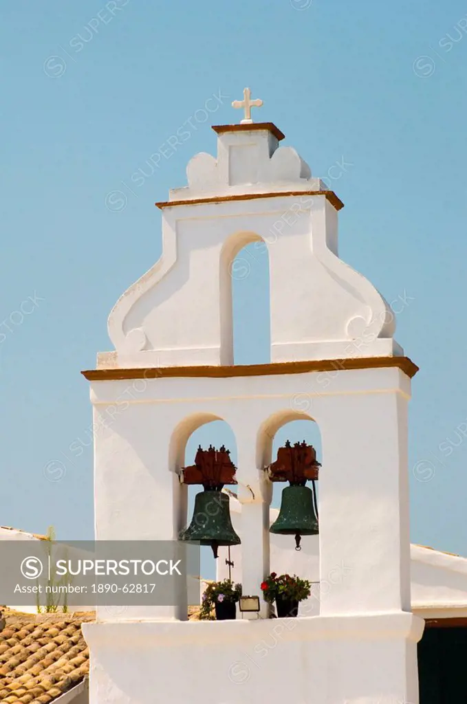 The belltower at the Vlaherna Monastery, Corfu Town, Corfu, Ionian Islands, Greek Islands, Greece, Europe