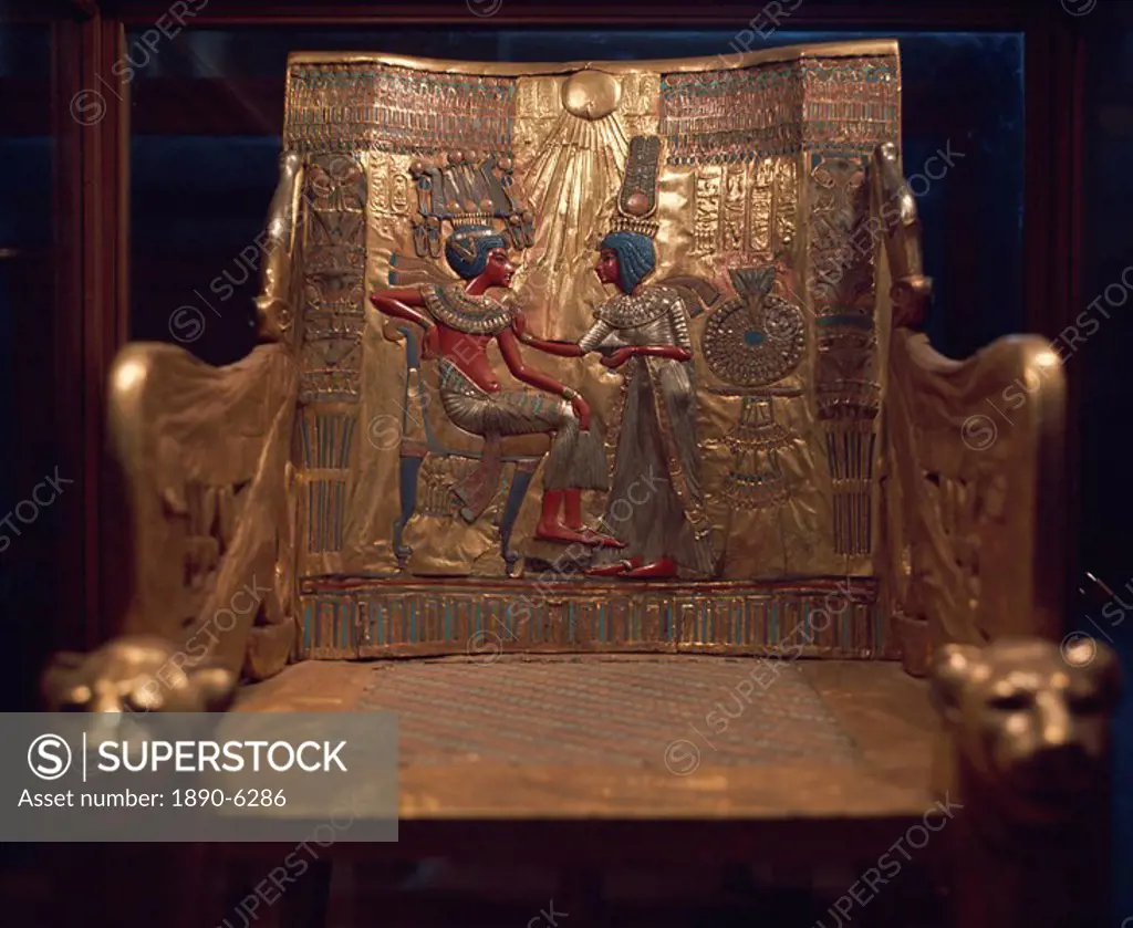 Tutankhamun´s throne, Egypt, North Africa, Africa