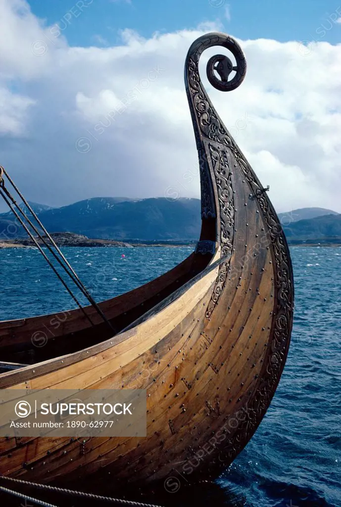 Oseberg replica Viking ship, Norway