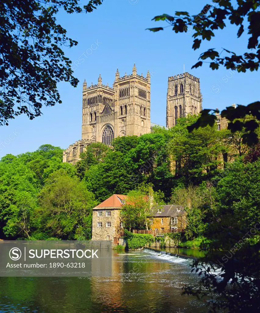 Durham Cathedral from River Wear, County Durham, England