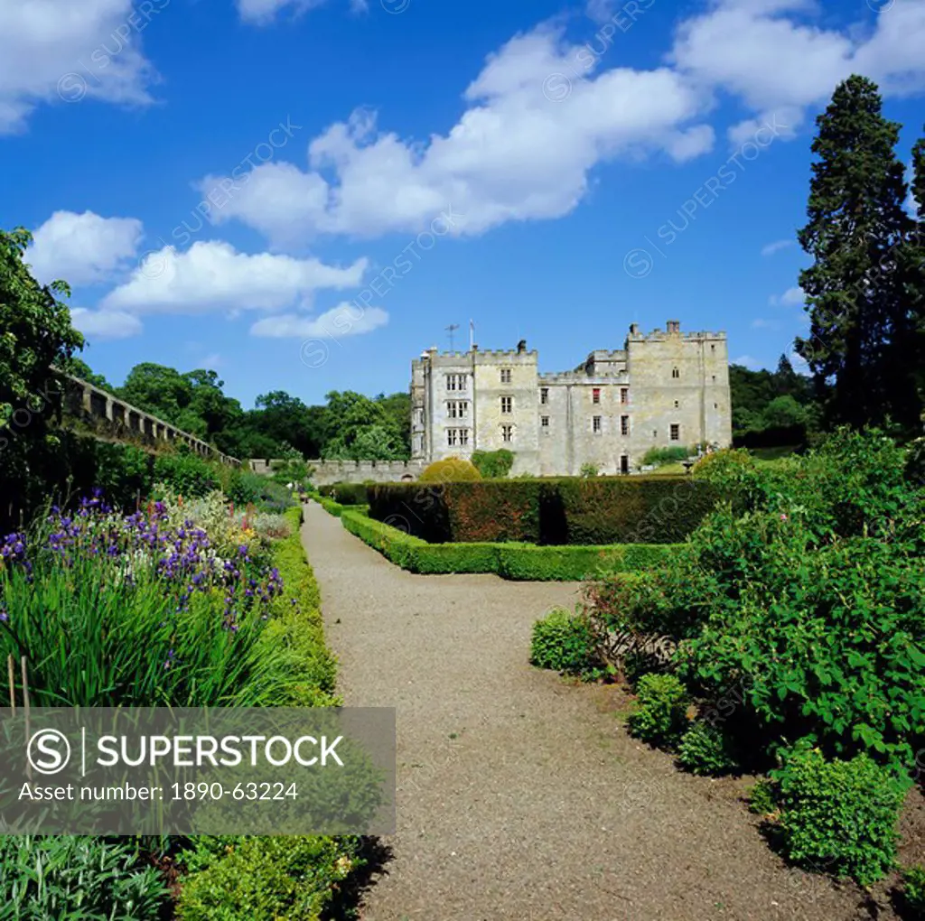 Chillingham Castle and Italian Garden, Northumberland, England, UK