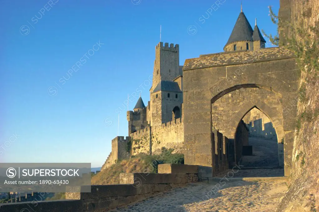 Carcassonne, UNESCO World Heritage Site, Aude, Languedoc_Roussillon, France, Europe
